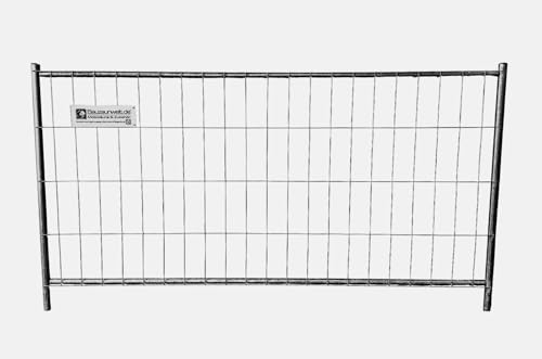 BAUZAUNWELT Bauzaun 8 kg 2,20 x 1,20 m - Drahtstärke 3 mm - halbhoher robuster und langlebiger Mobilzaun