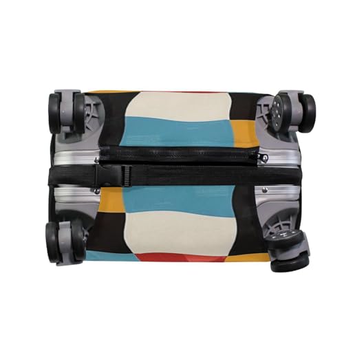 senya Travel Luggage Cover Suitcase Protector Wave Irregular Color Lattice Washable Baggage Covers Fits 22-24 Inch Luggage4