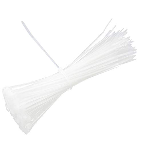 100 Pièces Serre-câbles électriques Blanc 3mm*15cm Serre Cable Plastique Cable Management PC Range Cable Bureau Protection Cable Electrique