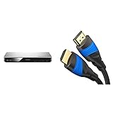 Panasonic DMP-BDT185EG 3D Blu-ray Player Silber & KabelDirekt - 4K HDMI Kabel - 2 m - kompatibel mit (HDMI 2.0a/b 2.0, 1.4a, 4K Ultra HD, 3D, Full HD, HDR, ARC, Highspeed mit Ethernet) - TOP Series