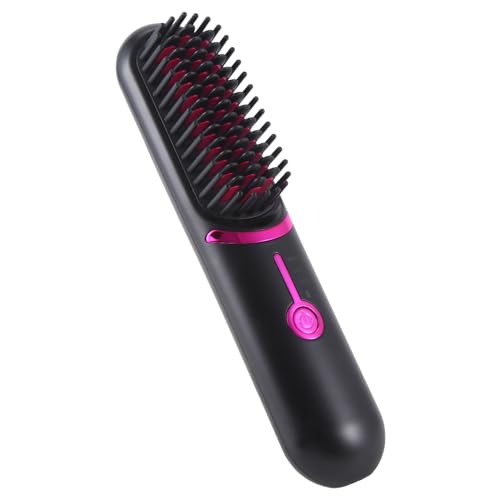 Swiixxer Cepillos de Pelo Eléctricos, Cepillo Alisador de Pelo Inalámbrico para Alisador de Pelo Recargable Portátil, Peine Calefactor Inalámbrico