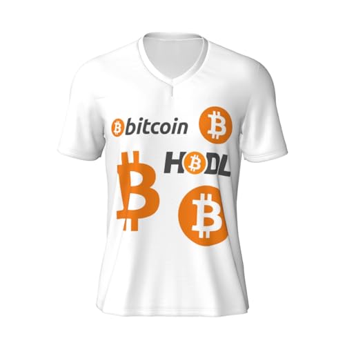 Bitcoin Logo HODL BTC Crypto Cryptocurrency Men's Football Jersey Sleeveless Shirts for Men - Image 3