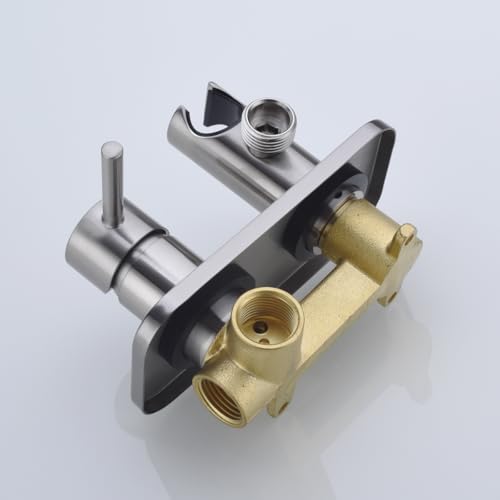 TRUSTMI Toilet Concealed Hot and Cold Bidet Spray Set,Brushed Nickel