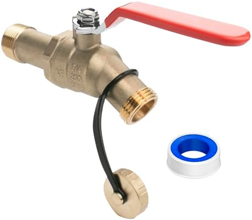 WHK Water Heater Drain Valve 3/4"MIP X 3/4" Male GHT Full Port Co...