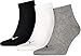 Produktbild PUMA unisex Quarter Sportsocken Kurzsocken Socken 271080001 12 Paar, Farbe:Mehrfarbig, Menge:12 Paar (4x 3er Pack), Größe:43-46, Artikel:271080001-882 grey/white/black