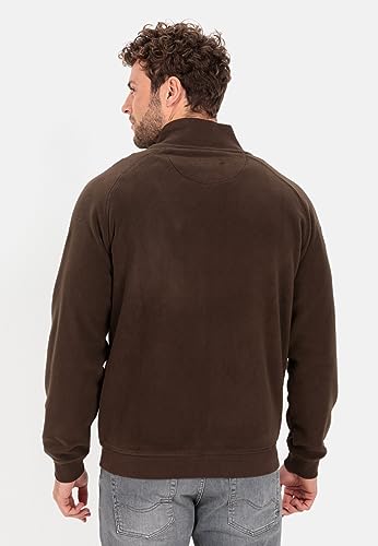camel active Herren Fleecejacke aus recyceltem Polyester Braun, Menswear-M