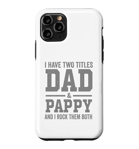 I Have Two Titles Dad Pappy And Rock Them Both Vintage �X�}�z�P�[�X iPhone 11 Pro �p