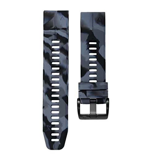 Abanen Camo Silicone Watch Bands for Garmin Instinct 2 Solar,Forerunner 955,Fenix 6,Fenix 5 (Black-Grey)