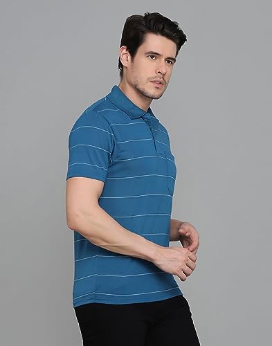 Image of INKKR Striped Polo Neck T-Shirt Dora Combo