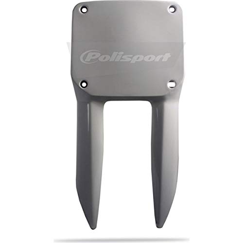 Plaque d'immatriculation avant plastique brillant Polisport 8675000001 blanc pour Suzuki