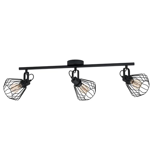 EGLO Deckenlampe Tabillano, 3 flammige Deckenleuchte Vintage, Industrial,...