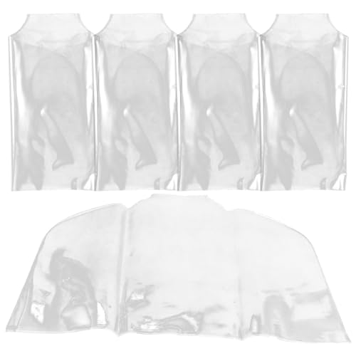 Wakauto 5pcs Transparent Clothes Covers Garment Bags for Coats and Suits Storage Material Space-saving Design for Wardrobe Organization