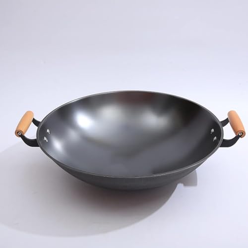 Wok tradicional chino de hierro martillado 36 cm miniatura 5