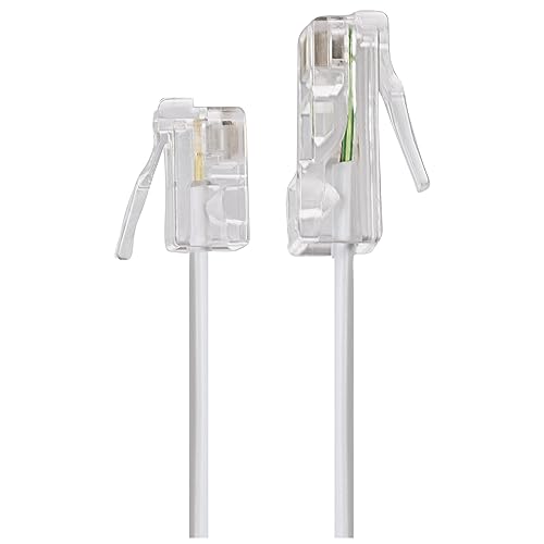 Maplin RJ11 Connector to RJ45 Plug Telephone Cable, 1m White - Image 3
