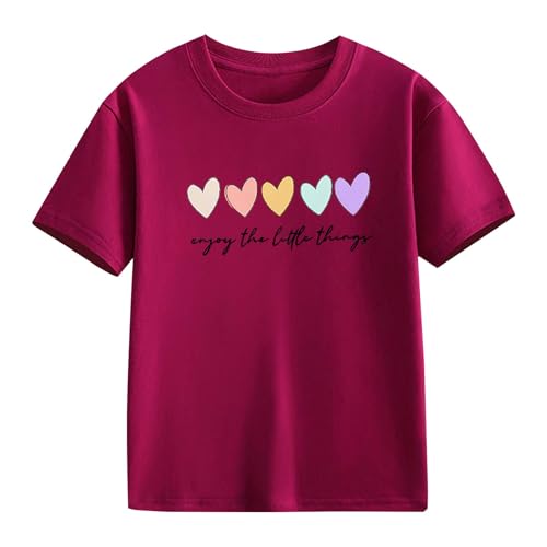 Kids Toddler Girls T-Shirts O-Neck Cute Short Sleeve Cool Summer Travel Beach Vacation Lightweight 𝐐uick2