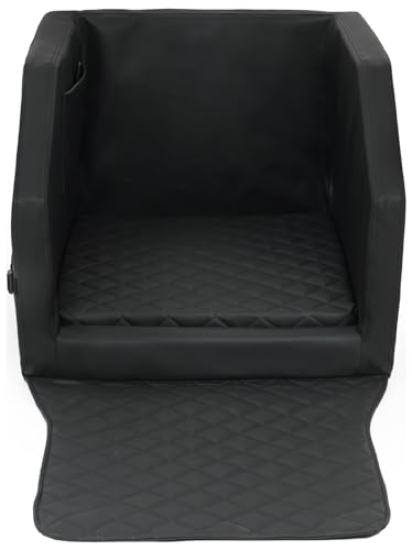 Velinda Trasportino Auto Sedile Posteriore per Cani Materasso Letto Macchina 55x70cm (Colore: Nero)