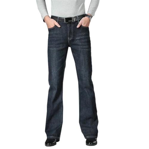 Men's Casual Straight-Leg Stretch Jeans, Classic Work Jeans, Comfortable Everyday Jeans