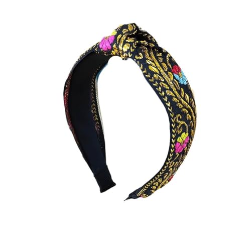 Diadema de bordado étnico para pelo de mujer y accesorio de niña