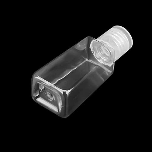 SOUJAP 100 PCS 30ml /1oz Empty Bottles with Flip Caps, Plastic Flip Cap Bottles, Clear Travel Refillable Containers for Water, Lotions, Shower Gel4