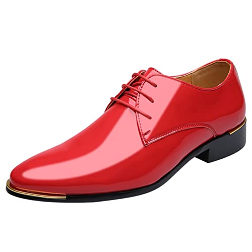 Hsternexy Zapatos de piel para hombre, clásicos, zapatos de
