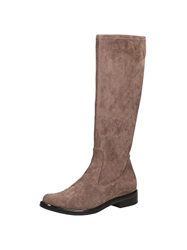 CAPRICE Damen Hohe Stiefel ohne Absatz Airmotion Flach bis zum Knie Weite G Vegan, Braun (Cafe Stretch 1), 38 EU