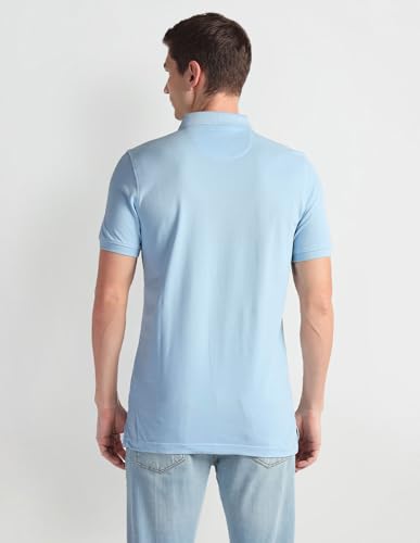 Image of Arrow Men's Solid Half Sleeve Regular Fit Cotton Polo T-Shirt