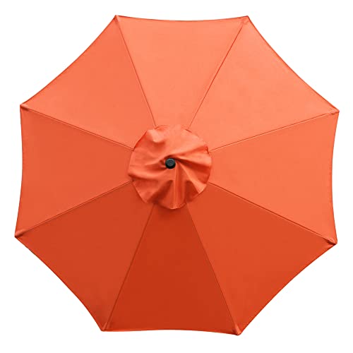 Sunnyglade 9' Patio Umbrella Outdoor Table Umbrella with 8 Sturdy Ribs (Orange) by Sunnyglade - Image 5