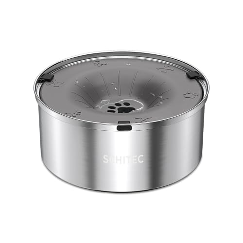 SCHITEC Dog Water Bowl No Spill 40oz/1.2L Slow...