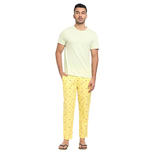 Image of Bewakoof Men's Printed Regular Fit Cotton Pyjama