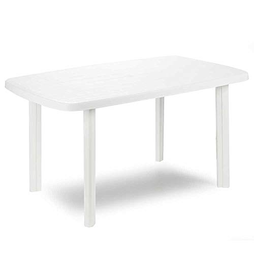 PRO GARDEN Mesa de Resina Faro Blanca Oval 137x85x72cm Progarden