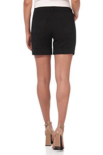 Rekucci Secret Figure Denim Women's 6 inch Pull-On Chic Cuffed Jean Short3