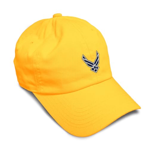 Image of Speedy Pros Soft Baseball Hat Embroidered Dad Hat Air Force Emblem Embroidery Men & Ladies Baseball Cap Cotton