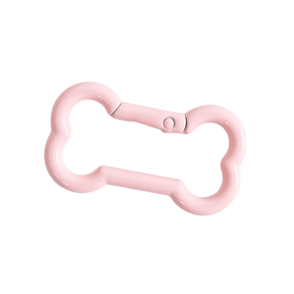 Elnwnnkc Vibrant Bone Keychain Spring Clasp for Pet Lovers Crafting Alloy Jewelry