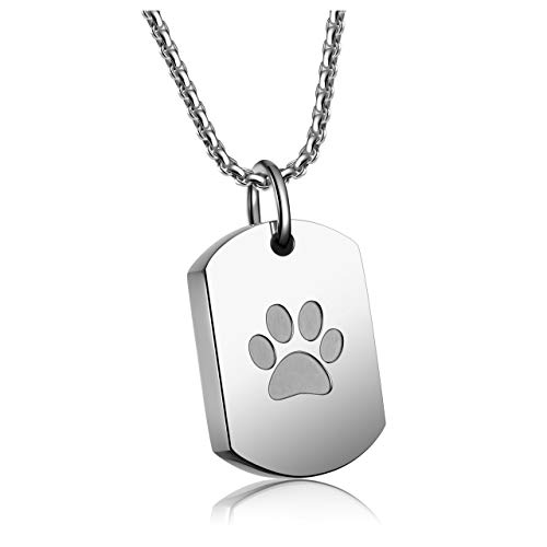 Collana Con Urna Per Ceneri | Acciaio Inox | Ciondolo Commemorativo Per