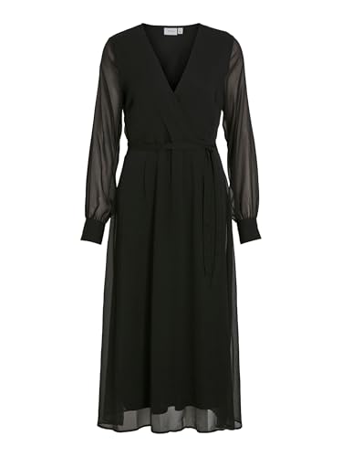 Vila VIFALIA V-Neck L/S MIDI Dress - NOOS