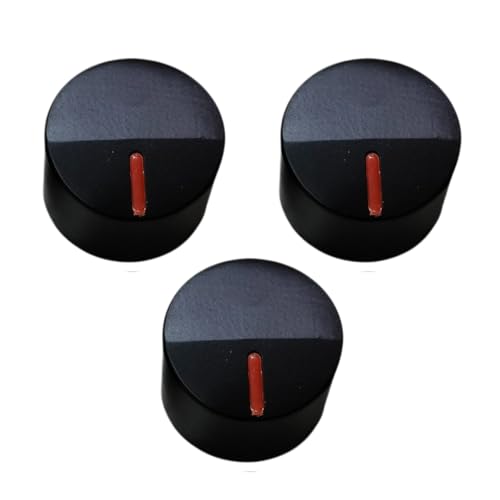 Image of Gas Stove Knobs Set, Manual Ignition Buttons, Compatible with All Gas Chulhas (3, Metal Black)