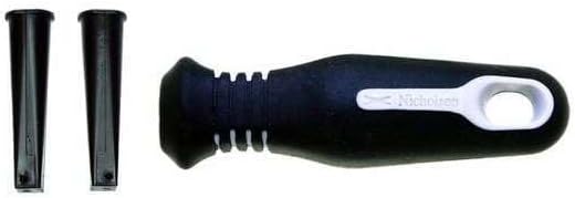 Ergonomic Rubber File Handle with Inserts, 4-1/2" Length (Pack of 1)