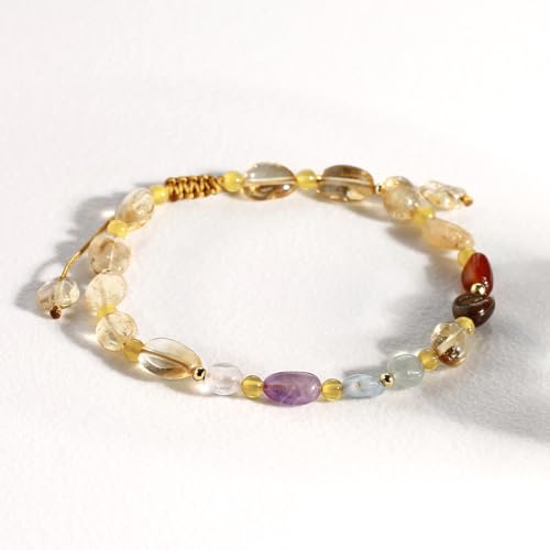 Image of 7 Chakra Crystals and Stones Anklet Irregular Tumbled Gems Beaded Ankle Bracelets for Women Spiritual Energy Meditation Yoga Healing Jewelry Mom's Gifts