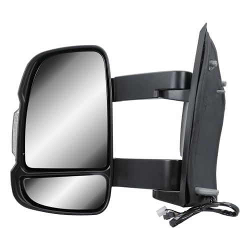 Rétroviseur extérieur bras moyen électrique et chauffant pour Fiat Ducato/Citroën Jumper/Peugeot Boxer 2006-2024/Opel Movano à partir de 2022 – Avec feu...
