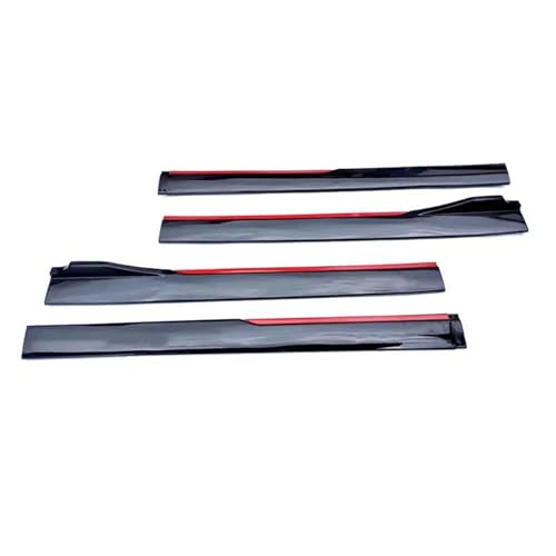 Faldón lateral universal para coche fabricado en ABS rígido con alerón de aletas texturizado