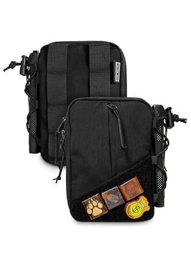 TACTICAL_GEEK Block E4.0 EDC - Riñonera compacta con banda elástica, bolsa de herramientas con cremallera de nailon de doble dirección, organización multiusos, color negro | Ya disponible en tu tienda friki favorita! En mundofriki.es!