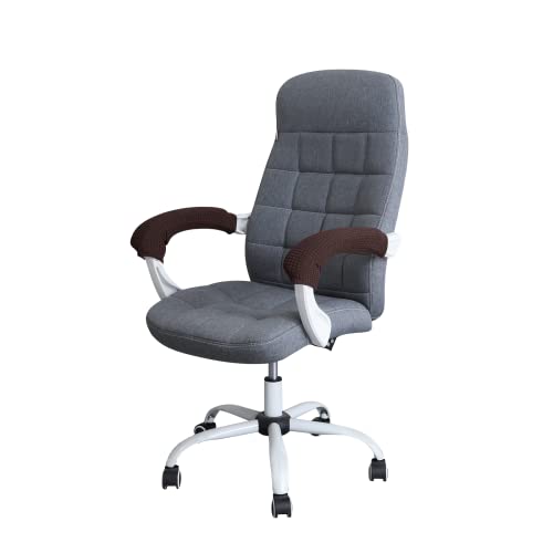 Image of FORCHEER Office Chair Armrest Cover Stretchable Water Resistant Spandex Stretch Jacquard Computer Office Chair Arm Pad Covers Chair Slipcover for Desk Chairs Arm 2P-Dark Brown