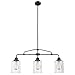 Globe Electric 60490 Annecy Pendant, Dark Bronze with Seeded Glass