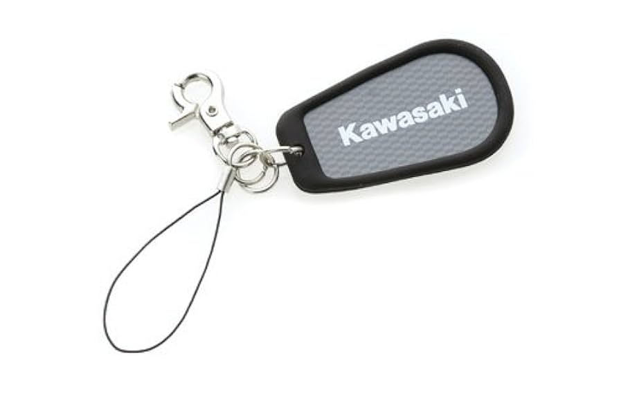 Amazon | [カワサキ] タグストラップキーホルダー/ブラック