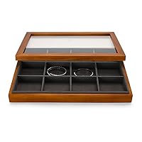 Amazon｜Papten ジュエリートレイ 蓋付き 木製 ジュエリーボックス 12