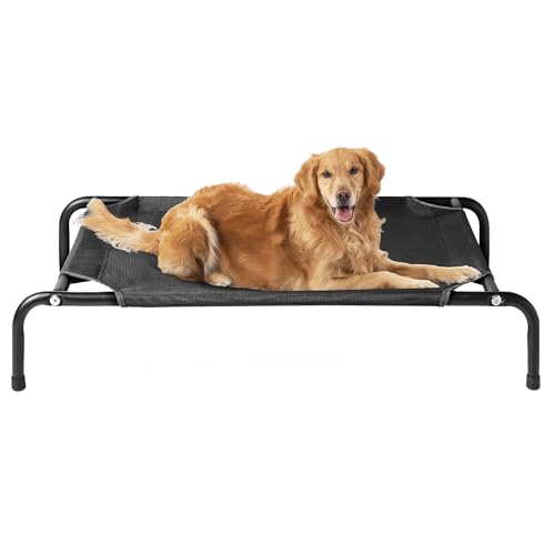 EHEYCIGA Large Dog Cot Bed, Raised Outdoor Hammock 43x26