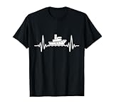 Seekapitän Nautisches Kreuzfahrt Schiff Gerien Herzschlag T-Shirt