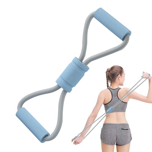 Figura 8 Banda de resistencia – Bandas de entrenamiento con asas, equipo de fitness portátil para yoga, estiramiento de espalda, pecho, hombro, brazo, entrenamiento en casa