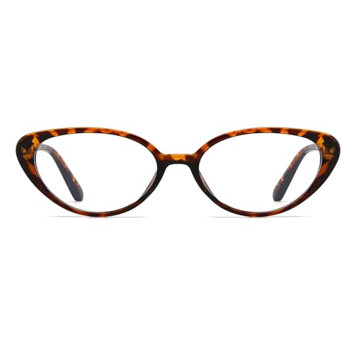 Image of LJCZKA Oval Blue Light Blocking Glasses for Women Men Retro Small Oval Frame Fashion Cat Eye Y2K Computer Eyeglasses