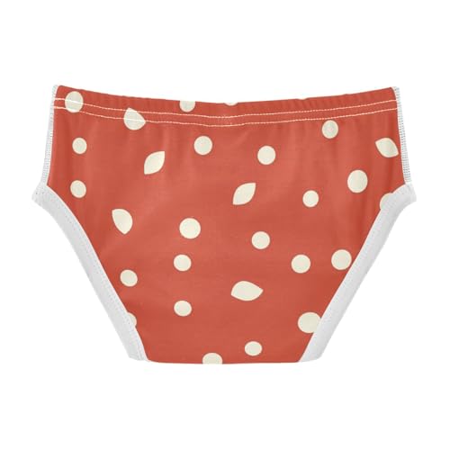 White Polka Dot Red Background Toddler Boy Cotton Kids Underwear Breathable Children Panties2